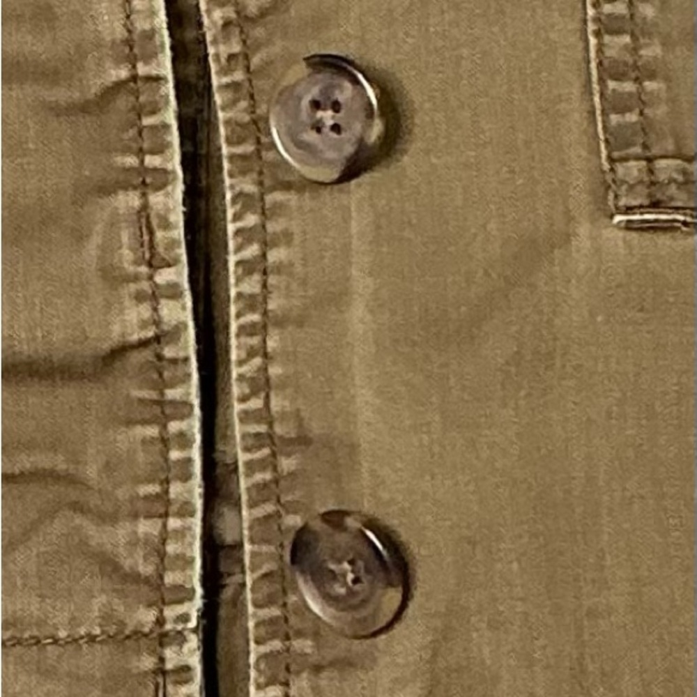 J.Crew Brown Utility Field Jacket Women’s Medium – Distressed Khaki Button-Up - Picture 12 of 15